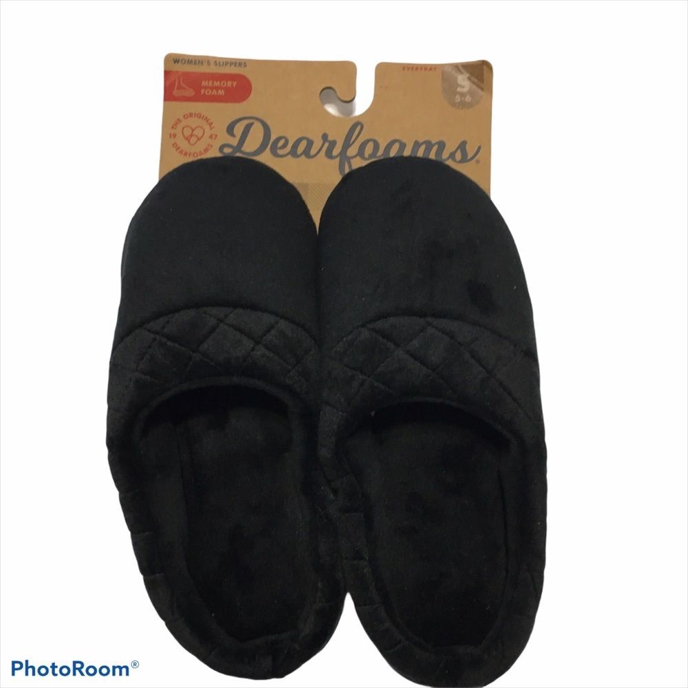 NWT Women’s Small Dearfoams Slippers Memory Foam